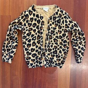 Crewcuts Tan and Black Leopard Cardigan